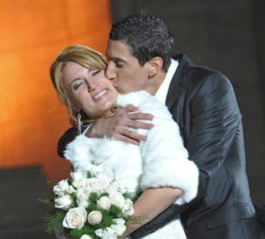 Diana Hernandez son Angel Di Maria with his bride Jorgelina on their special day.